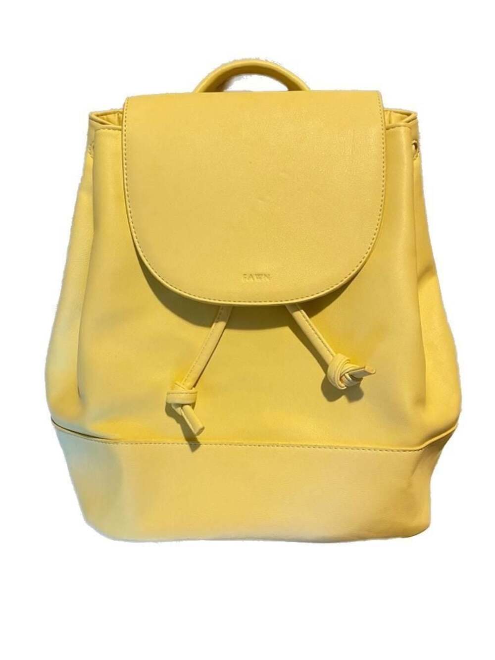 Fawn Design Yellow Drawstring Backpack Vegan Leather Mini Backpack Purse Diaper